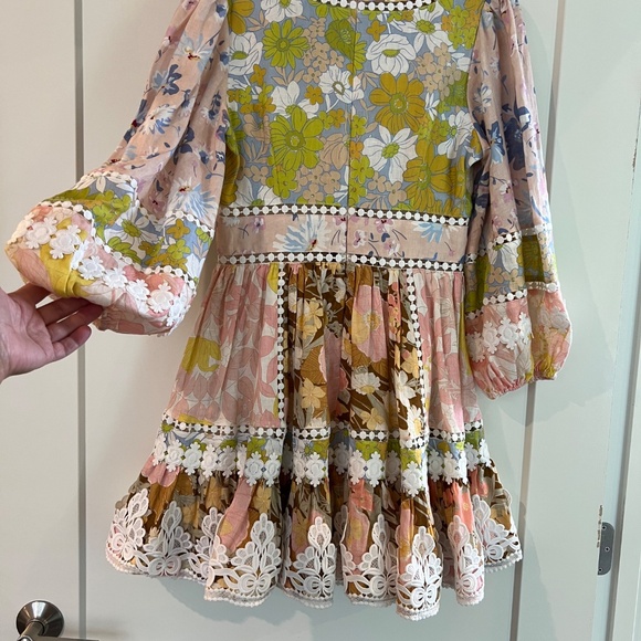 Zimmermann Pop Trimmed Mini Dress AU2/US 8 -- SEE MEASUREMENTS IN PICTURES!  :) - Picture 9 of 14